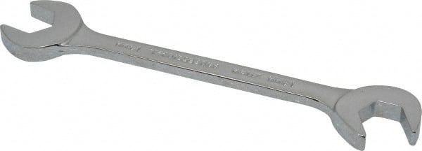 Proto - 14mm Standard Open End Wrench - 5-49/64" OAL, Double End, Chrome Finish, 15° & 60° Head Angle - Exact Tooling