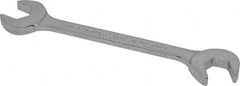 Proto - 14mm Standard Open End Wrench - 5-49/64" OAL, Double End, Chrome Finish, 15° & 60° Head Angle - Exact Tooling