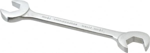 Proto - 16mm Standard Open End Wrench - 6-7/64" OAL, Double End, Chrome Finish, 15° & 60° Head Angle - Exact Tooling
