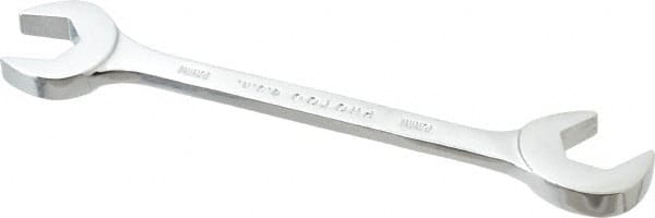 Proto - 18mm Standard Open End Wrench - 6-47/64" OAL, Double End, Chrome Finish, 15° & 60° Head Angle - Exact Tooling
