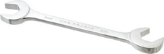 Proto - 18mm Standard Open End Wrench - 6-47/64" OAL, Double End, Chrome Finish, 15° & 60° Head Angle - Exact Tooling
