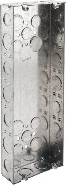 Cooper Crouse-Hinds - 5 Gang, (28) 1/2 & 3/4" Knockouts, Steel Rectangle Wall Box - 4-1/2" Overall Height x 12-1/4" Overall Width x 1-5/8" Overall Depth - Exact Tooling