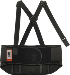 Ergodyne - Size XL, Elastic Belt with Adjustable Shoulder Straps - 38 to 42" Waist, 9" Wide, Detachable Strap, Black - Exact Tooling
