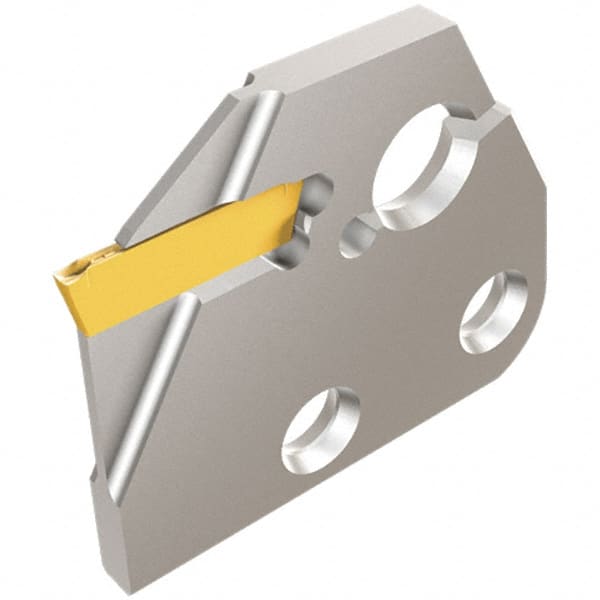 Iscar - Left Hand, 1.4mm Insert Width, 0.63 Inch Max Depth of Cut, Indexable Cutoff and Grooving Support Blade - DGAD 1.4B-D16 - Exact Tooling