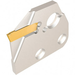 Iscar - Left Hand, 1.5mm Insert Width, Indexable Cutoff and Grooving Support Blade - DGAD 1.5B-D20 - Exact Tooling