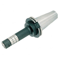 Iscar - CAT40 Taper Shank 1-1/2" Hole End Mill Holder/Adapter - 2-1/8" Nose Diam, 7.44" Projection, Through-Spindle Coolant - Exact Tooling