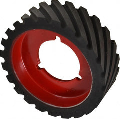 Made in USA - 6" Diam x 2" Wide Contact Wheel - Quick Change, Medium - Exact Tooling