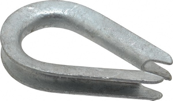 Value Collection - 1/8" Wire Rope Thimble Clip - Steel, Galvanized - Exact Tooling