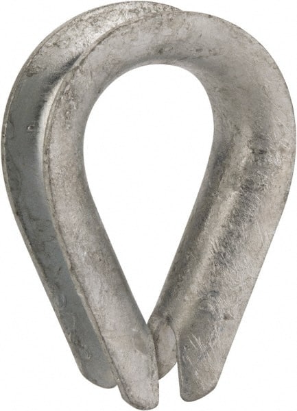 Value Collection - 5/8" Wire Rope Thimble Clip - Steel, Galvanized - Exact Tooling