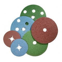 Norton - 5" Disc Diam, 36 Grit, Zirconia Alumina Quick Change Disc - Type S Attaching System, Coated, Very Coarse Grade, 13,000 RPM, F826 Series - Exact Tooling