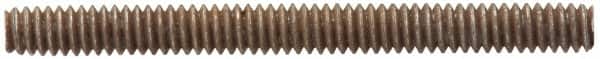 Value Collection - #10-24 3/4" OAL Fully Threaded Stud - Brass, Plain Finish - Exact Tooling