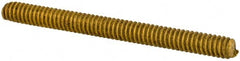 Value Collection - #2-56 1" OAL Fully Threaded Stud - Brass, Plain Finish - Exact Tooling