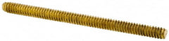 Value Collection - #6-32 2" OAL Fully Threaded Stud - Brass, Plain Finish - Exact Tooling