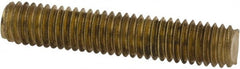 Value Collection - #10-32 1" OAL Fully Threaded Stud - Brass, Plain Finish - Exact Tooling