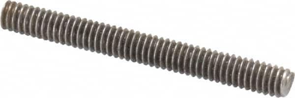 Value Collection - #8-32 1-1/2" OAL Fully Threaded Stud - Stainless Steel, Plain Finish - Exact Tooling