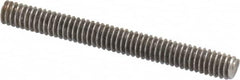 Value Collection - #8-32 1-1/2" OAL Fully Threaded Stud - Stainless Steel, Plain Finish - Exact Tooling