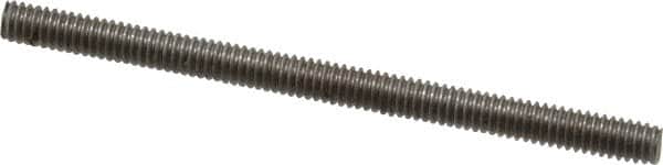 Value Collection - #8-32 2-1/2" OAL Fully Threaded Stud - Stainless Steel, Plain Finish - Exact Tooling