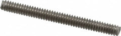 Value Collection - #10-24 2" OAL Fully Threaded Stud - Stainless Steel, Plain Finish - Exact Tooling