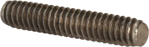 Value Collection - 1/4-20 1-1/4" OAL Fully Threaded Stud - Stainless Steel, Plain Finish - Exact Tooling