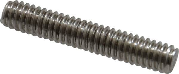 Value Collection - 1/4-20 1-1/2" OAL Fully Threaded Stud - Stainless Steel, Plain Finish - Exact Tooling