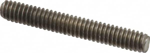 Value Collection - 1/4-20 1-3/4" OAL Fully Threaded Stud - Stainless Steel, Plain Finish - Exact Tooling