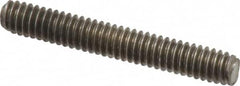 Value Collection - 1/4-20 1-3/4" OAL Fully Threaded Stud - Stainless Steel, Plain Finish - Exact Tooling