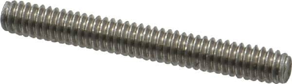 Value Collection - 1/4-20 2" OAL Fully Threaded Stud - Stainless Steel, Plain Finish - Exact Tooling