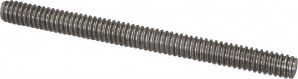 Value Collection - 1/4-20 3" OAL Fully Threaded Stud - Stainless Steel, Plain Finish - Exact Tooling