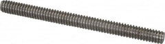 Value Collection - 1/4-20 3" OAL Fully Threaded Stud - Stainless Steel, Plain Finish - Exact Tooling
