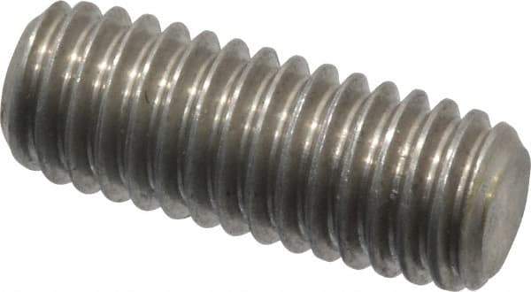 Value Collection - 3/8-16 1" OAL Fully Threaded Stud - Stainless Steel, Plain Finish - Exact Tooling