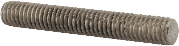 Value Collection - 3/8-16 2-1/2" OAL Fully Threaded Stud - Stainless Steel, Plain Finish - Exact Tooling