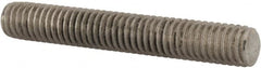 Value Collection - 3/8-16 2-1/2" OAL Fully Threaded Stud - Stainless Steel, Plain Finish - Exact Tooling