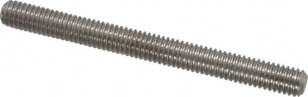 Value Collection - 3/8-16 4" OAL Fully Threaded Stud - Stainless Steel, Plain Finish - Exact Tooling