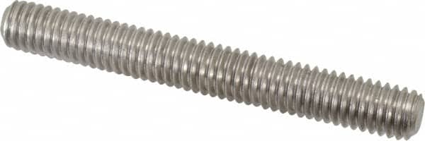 Value Collection - 3/8-16 3" OAL Fully Threaded Stud - Stainless Steel, Plain Finish - Exact Tooling