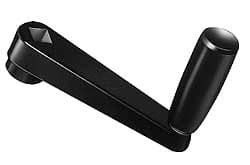 Value Collection - 35mm Hub Diam Crank Handle - 17mm Round Bore, 26" High - Exact Tooling