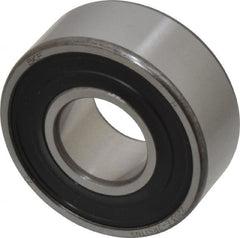 SKF - 17mm Bore Diam, 40mm OD, Double Seal Self Aligning Radial Ball Bearing - 16mm Wide, 2 Rows, Round Bore, 573 Lb Static Capacity, 2,380 Lb Dynamic Capacity - Exact Tooling