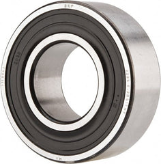 SKF - 25mm Bore Diam, 52mm OD, Double Seal Self Aligning Radial Ball Bearing - 18mm Wide, 2 Rows, Round Bore, 989 Lb Static Capacity, 3,780 Lb Dynamic Capacity - Exact Tooling