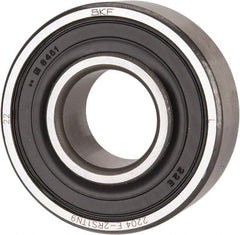 SKF - 17mm Bore Diam, 47mm OD, Double Seal Self Aligning Radial Ball Bearing - 19mm Wide, 2 Rows, Round Bore, 798 Lb Static Capacity, 3,280 Lb Dynamic Capacity - Exact Tooling