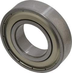SKF - 1" Bore Diam, 2" OD, Double Shield Deep Groove Radial Ball Bearing - 1/2" Wide, 1 Row, Round Bore, 1,350 Lb Static Capacity, 2,270 Lb Dynamic Capacity - Exact Tooling