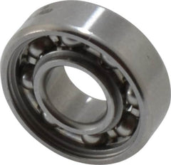 SKF - 1/4" Bore Diam, 5/8" OD, Open Deep Groove Radial Ball Bearing - 0.196" Wide, 1 Row, Round Bore, 139 Lb Static Capacity, 332 Lb Dynamic Capacity - Exact Tooling