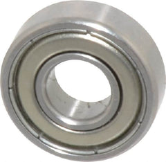 SKF - 1/4" Bore Diam, 5/8" OD, Double Shield Deep Groove Radial Ball Bearing - 0.196" Wide, 1 Row, Round Bore, 139 Lb Static Capacity, 332 Lb Dynamic Capacity - Exact Tooling