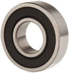 SKF - 1/2" Bore Diam, 1-1/8" OD, Double Seal Deep Groove Radial Ball Bearing - 5/16" Wide, 1 Row, Round Bore, 540 Lb Static Capacity, 1,140 Lb Dynamic Capacity - Exact Tooling