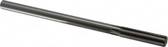 Made in USA - 1/2" Carbide-Tipped 6 Flute Chucking Reamer - Straight Flute, 2" Straight Shank, 2" Flute Length, 8" OAL - Exact Tooling