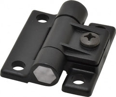 80/20 Inc. - 2-1/2" Long x 2-1/4" Wide x 0.77" Thick, Adjustable Hinge - Black Acetal - Exact Tooling
