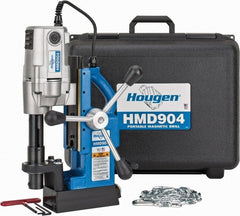 Hougen - 3/4" Chuck, 2" Travel, Portable Magnetic Drill Press - 450 RPM, 9 Amps, 1035 Watts, 115 Volts - Exact Tooling
