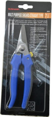 Value Collection - 3" LOC, 7-1/2" OAL Light Duty Shears - Ambidextrous, Plastic Straight Handle, For General Purpose Use - Exact Tooling