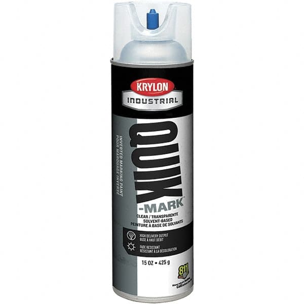 Krylon - 20 fl oz Clear Marking Paint - 50 to 60 Sq Ft Coverage, Solvent-Based Formula - Exact Tooling