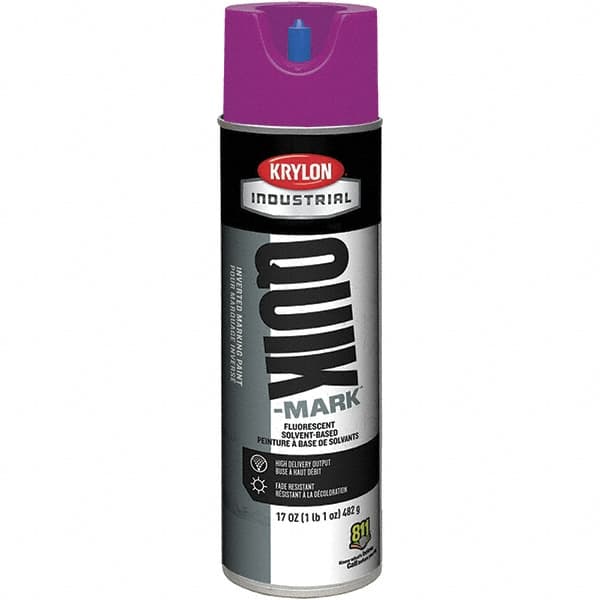 Krylon - 20 fl oz Purple Marking Paint - 50 to 60 Sq Ft Coverage, Solvent-Based Formula - Exact Tooling
