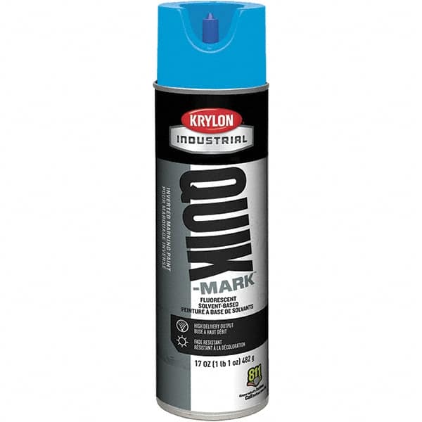 Krylon - 20 fl oz Blue Marking Paint - 50 to 60 Sq Ft Coverage, Solvent-Based Formula - Exact Tooling