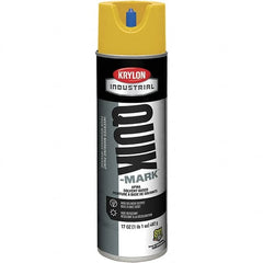 Krylon - 20 fl oz Yellow Marking Paint - 50 to 60 Sq Ft Coverage, Solvent-Based Formula - Exact Tooling